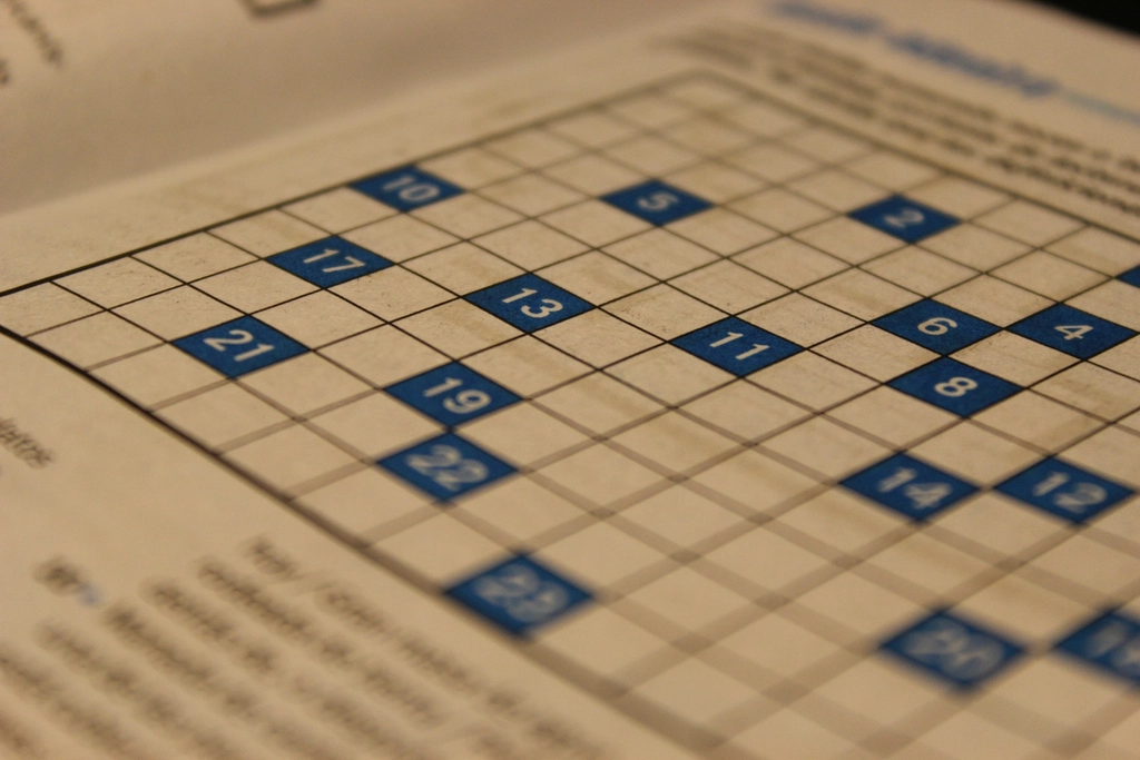 Newspaper crossword puzzle