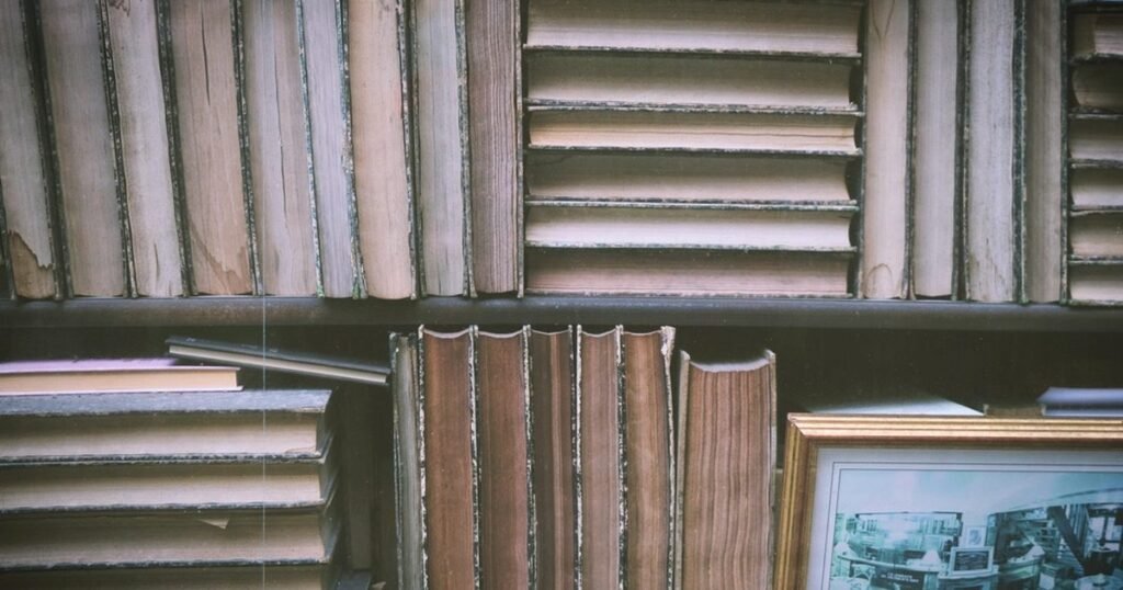 Free old books stacked messy