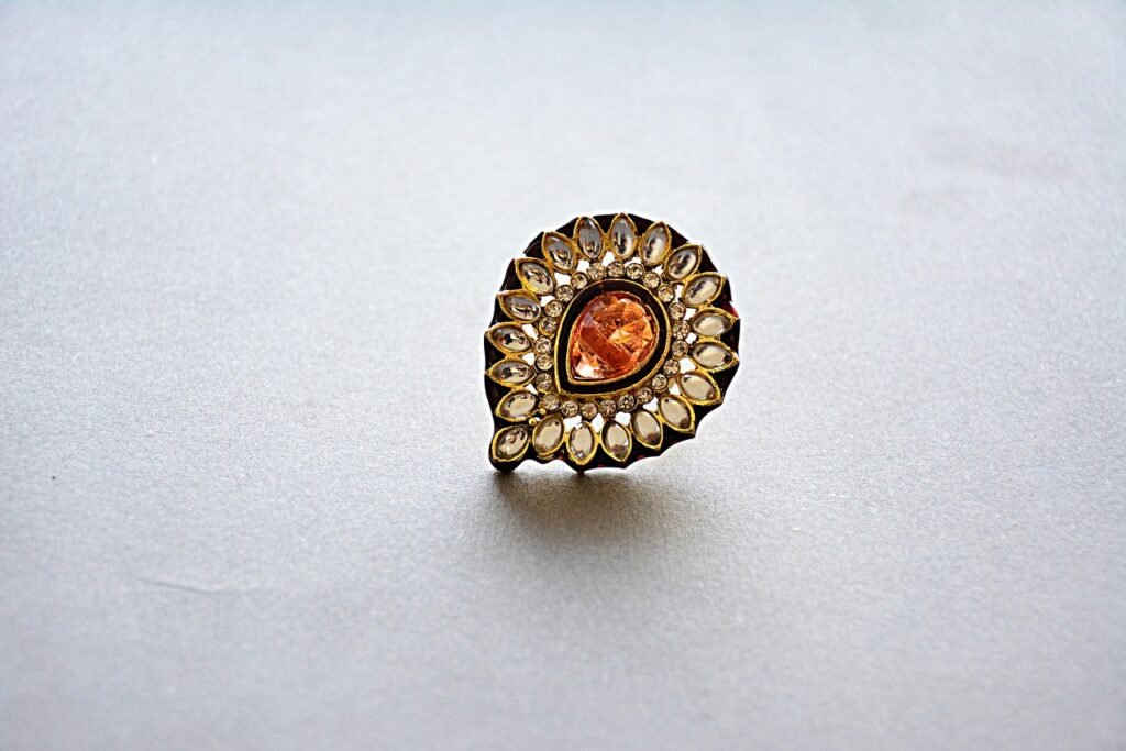 Soft toothbrush and gold ring