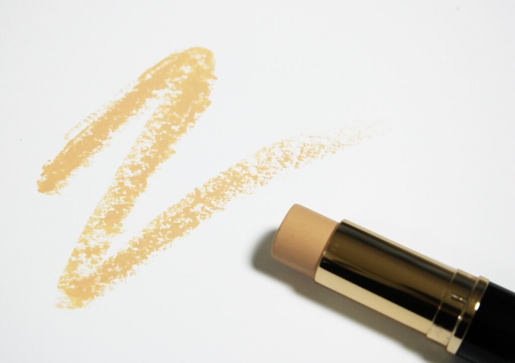 Makeup brushes and foundation bottle