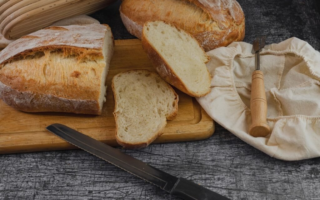 Artisanal food, bread, breakfast, close up, food, freshness, healthy, homemade, kitchen, loaf, loaf of brea...