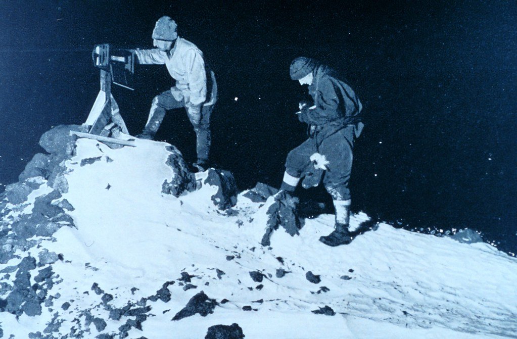 Reading Thermometer at -40F by Herbert G. Ponting (NOAA)