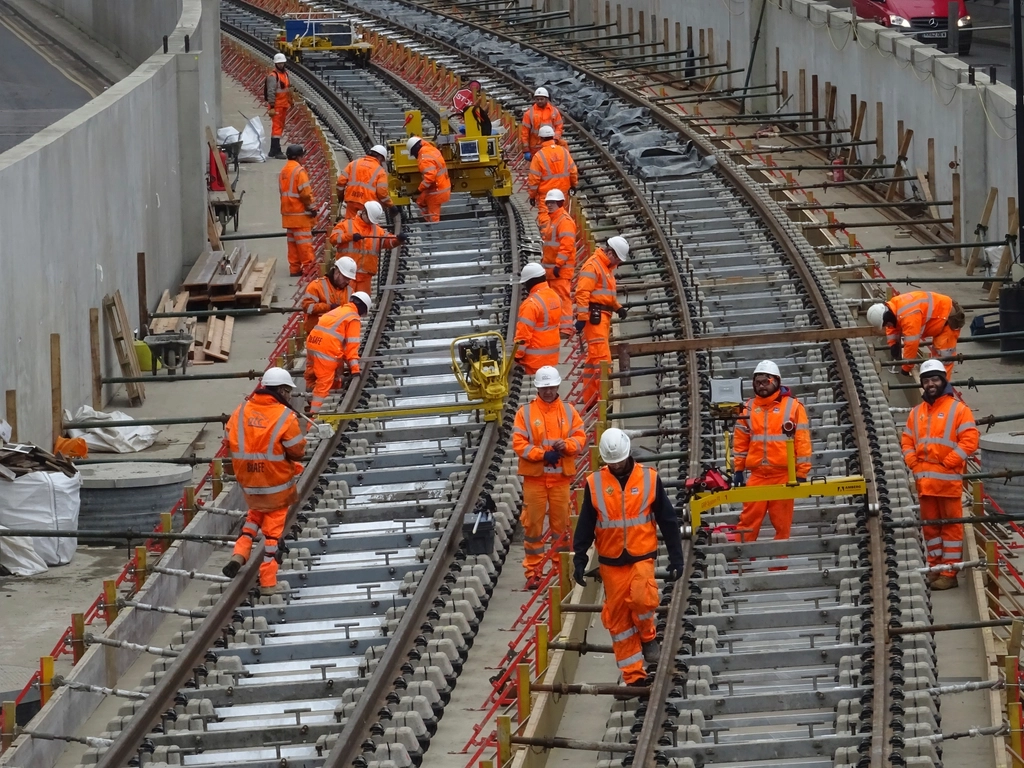 Crossrail construction London, UK