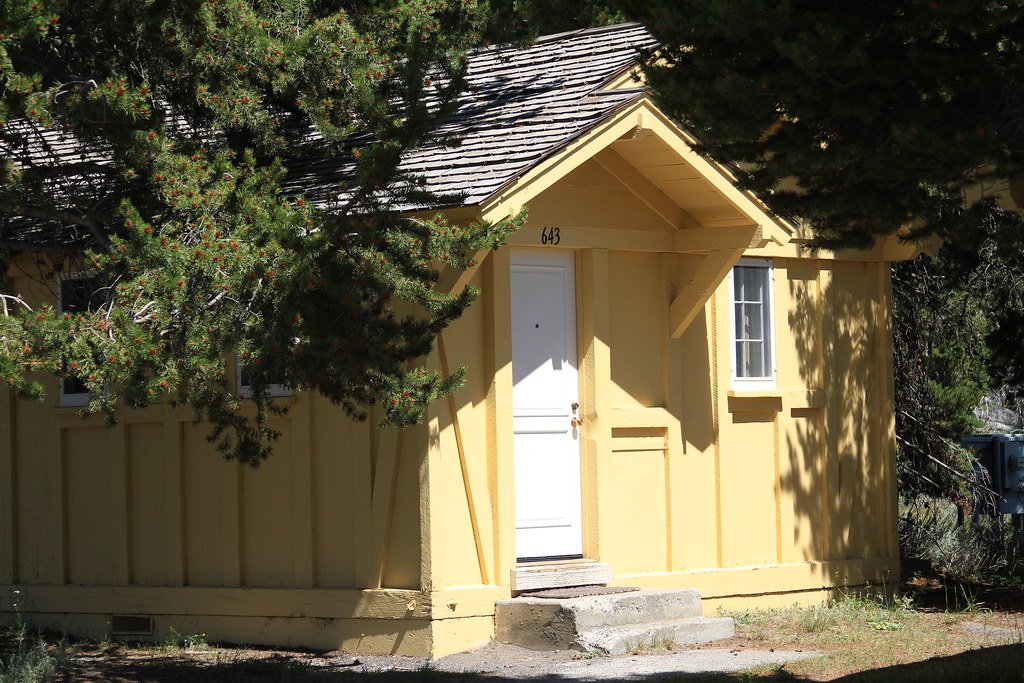 Lake Hotel, front of cabin (1)